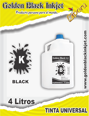 Galonera de 4 Litros de Tinta NEGRA para Recarga de Cartuchos HP, Canon, Lexmark